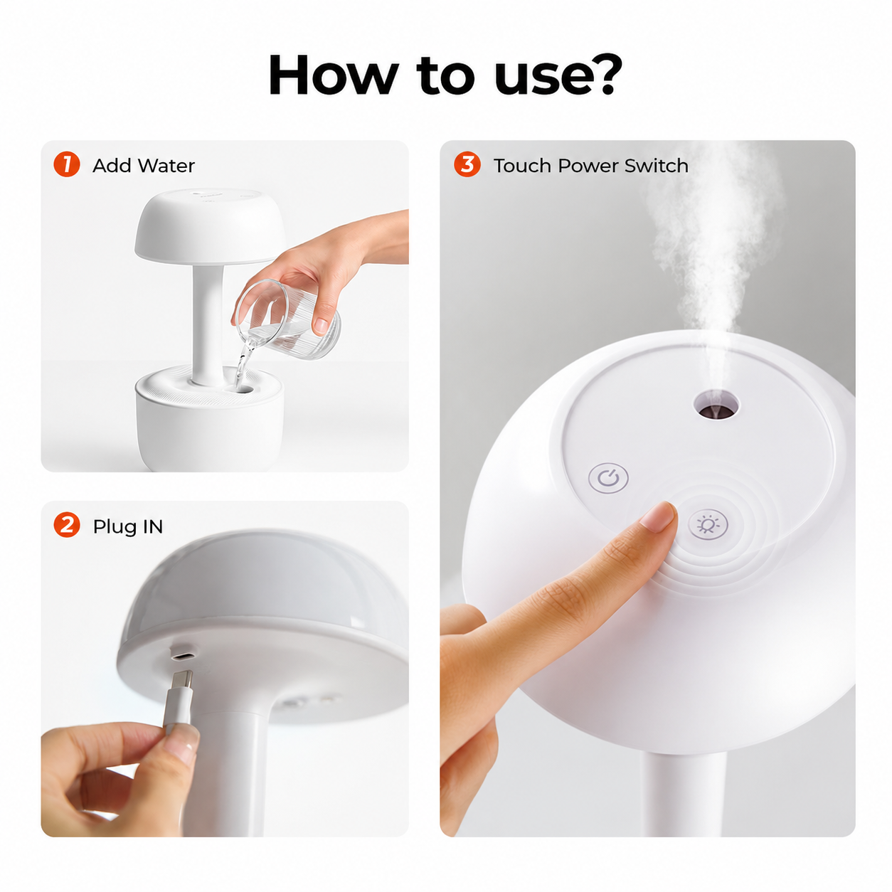 Cozy Mushroom Mist Diffuser | Aesthetic Home Atmosphere Gadget | Ambient Desktop Decor