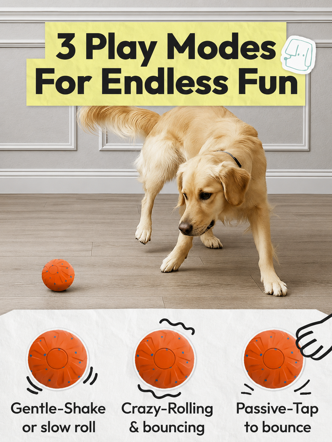 2pcs Smart Interactive Rolling Ball Toy | Automatic Moving Pet Activity Ball