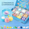 Magical Surprise Bath Bombs for Kids – 12-Pack Colorful Bath Fizzies with Hidden Toys