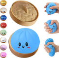 Jumbo Dumpling Squishy Toy – Super Soft Squeeze Stress Relief Toy with Steamer Box-4pcs