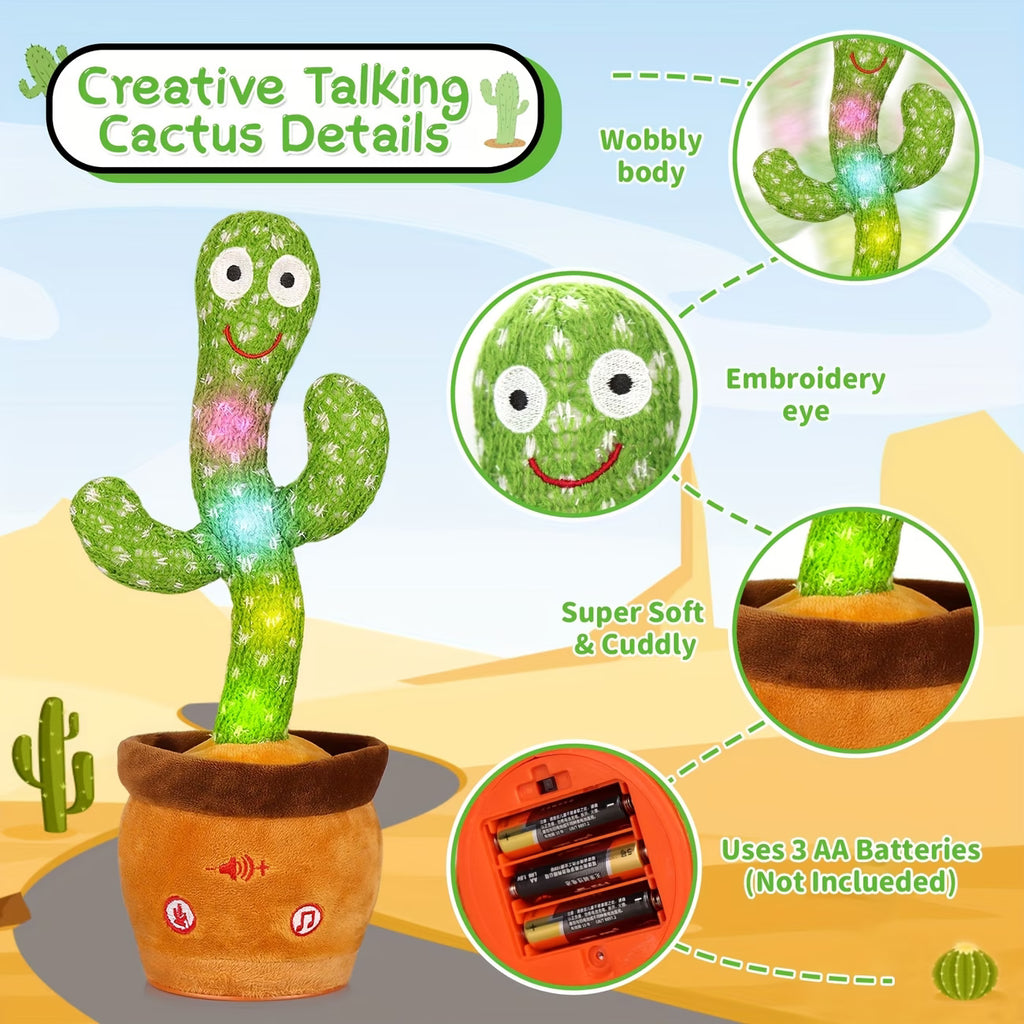 Talking Cactus Toy for Kids | Dancing, Singing & Repeating Plush Toy