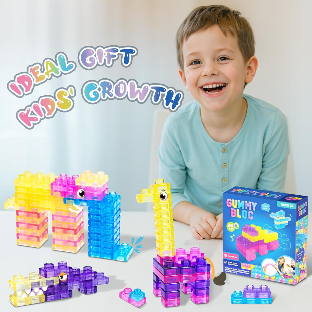 Sensory Soft Building Blocks for Toddlers | Montessori Squishy Stacking Toy Set