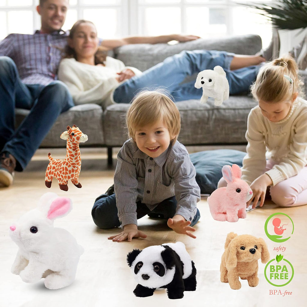 Interactive Walking Dog Toy for Kids | Plush Puppy That Walks, Barks & Wags Tail