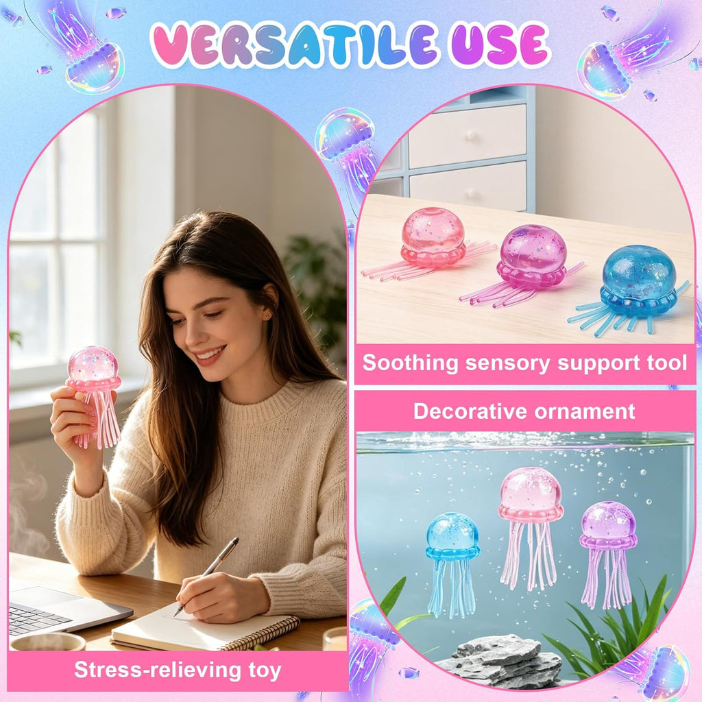 Jellyfish Squishy Toy | Soft Stretchy Sensory Stress Relief Toy for Kids & Adults