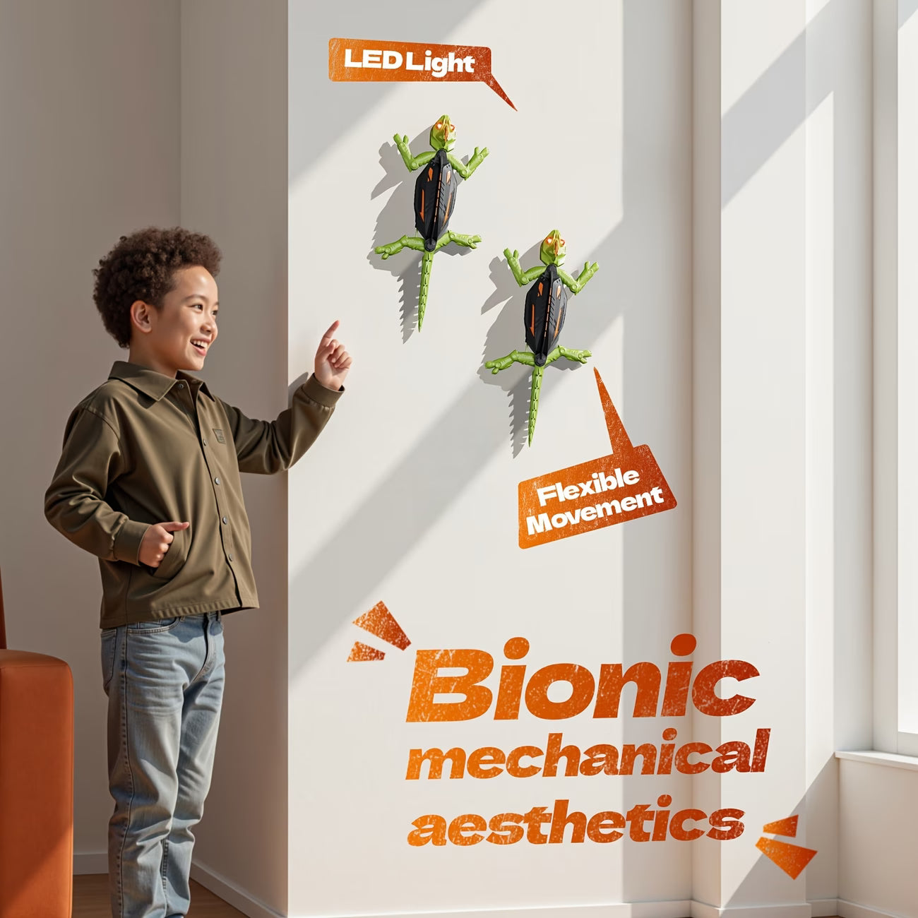 Remote Control Wall-Climbing Lizard – Realistic RC Stunt Toy