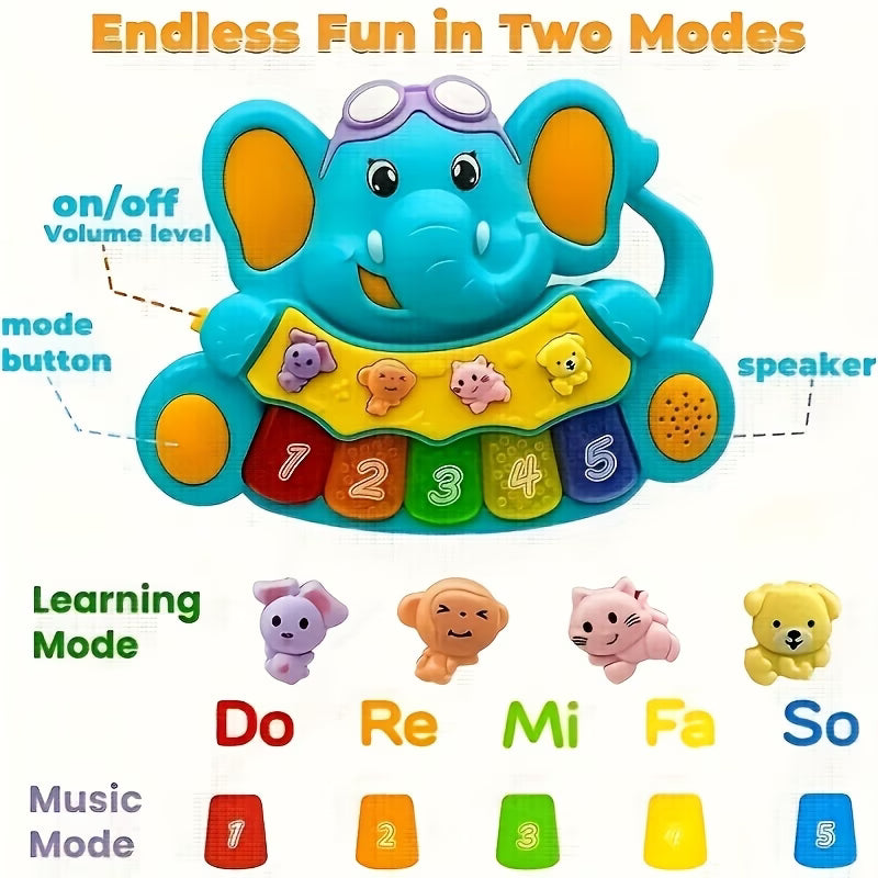 Interactive Elephant Musical Learning Toy – Fun, Music & Early Development for Babies