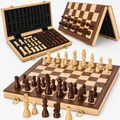 2-in-1 Magnetic Wooden Chess Set | Folding Portable Strategy Board Game