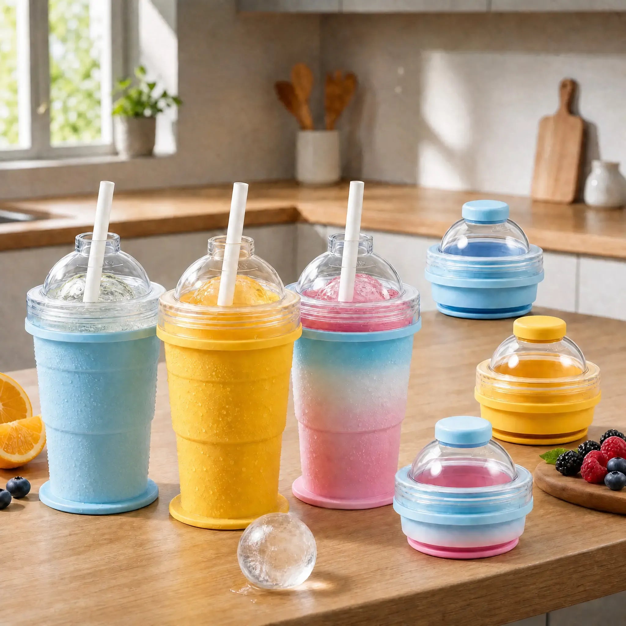 2-in-1 Silicone Ice Cup | Foldable Portable Cooling Drink Cup