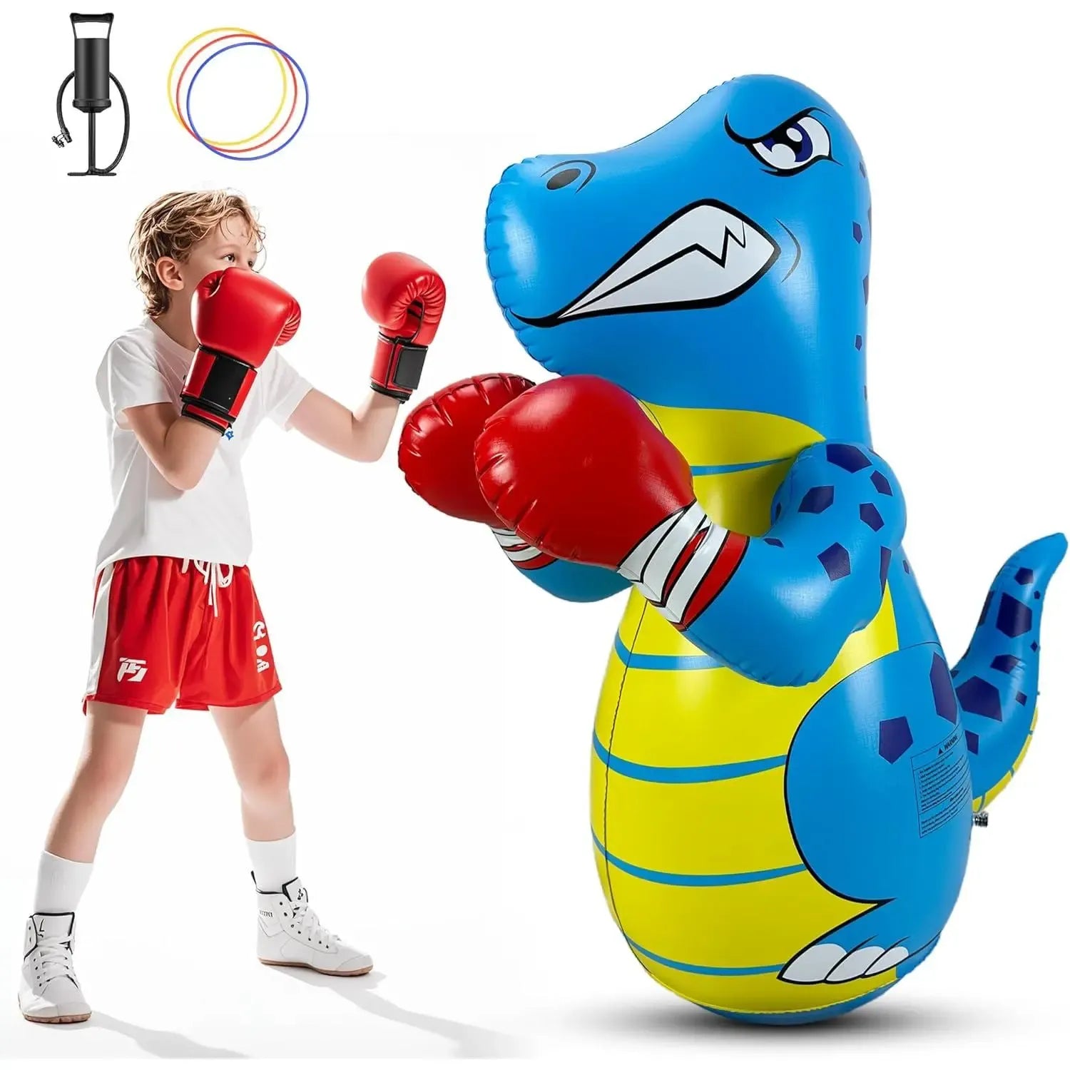 Inflatable Dinosaur Activity Buddy | Bounce-Back Motion Toy | Indoor | Outdoor Energy Play