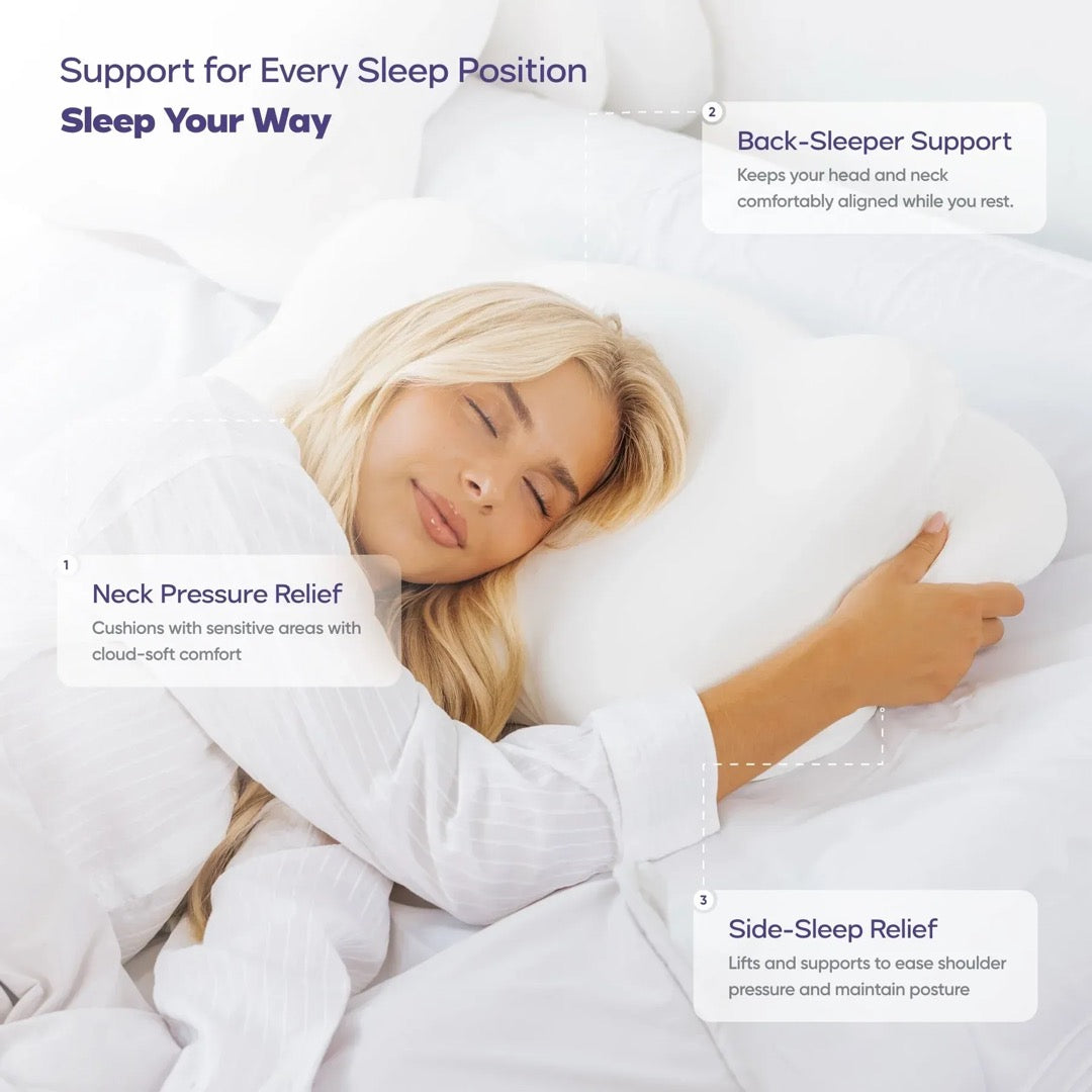 Contour Memory Foam Pillow | Breathable Bed Pillow for Everyday Comfort