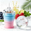 2-in-1 Silicone Ice Cup | Foldable Portable Cooling Drink Cup