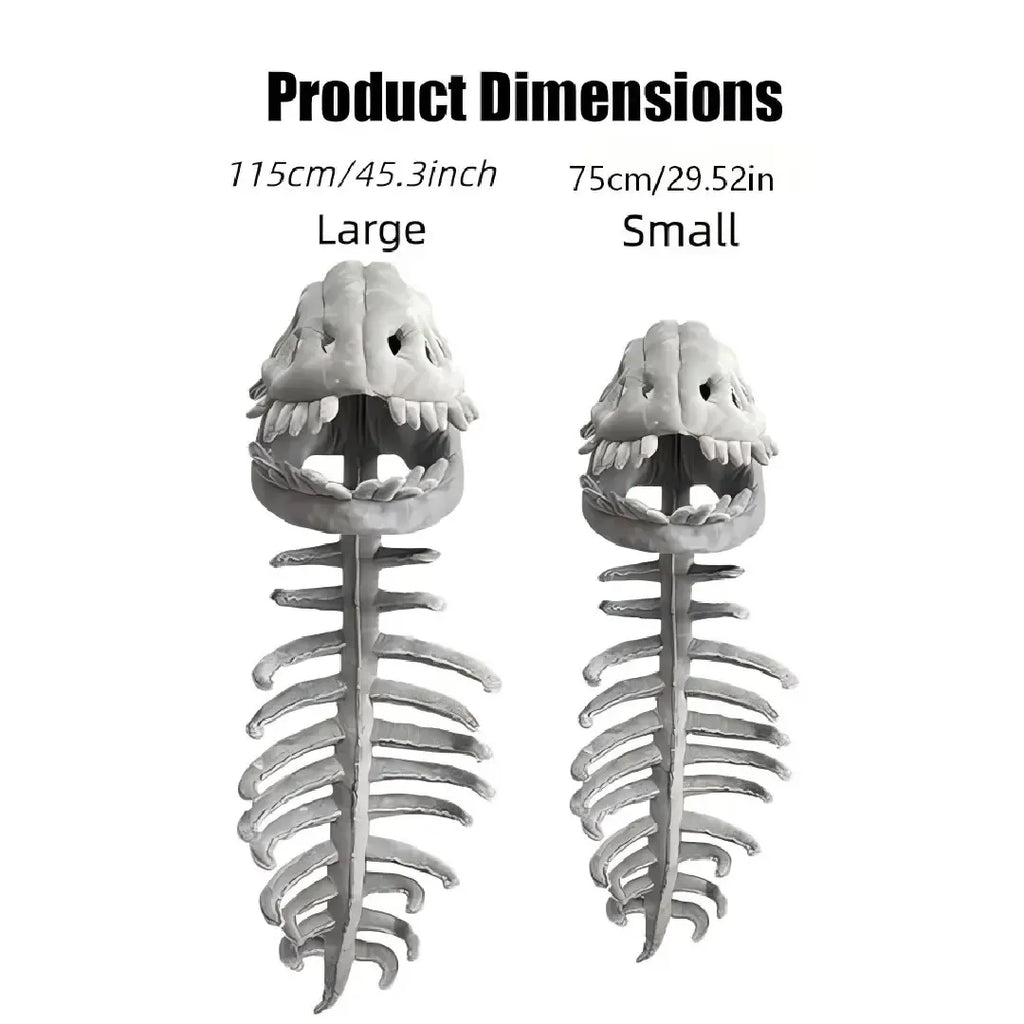 Dinosaur Skeleton Plush Costume | Wearable Soft Dino Dress-Up Outfit