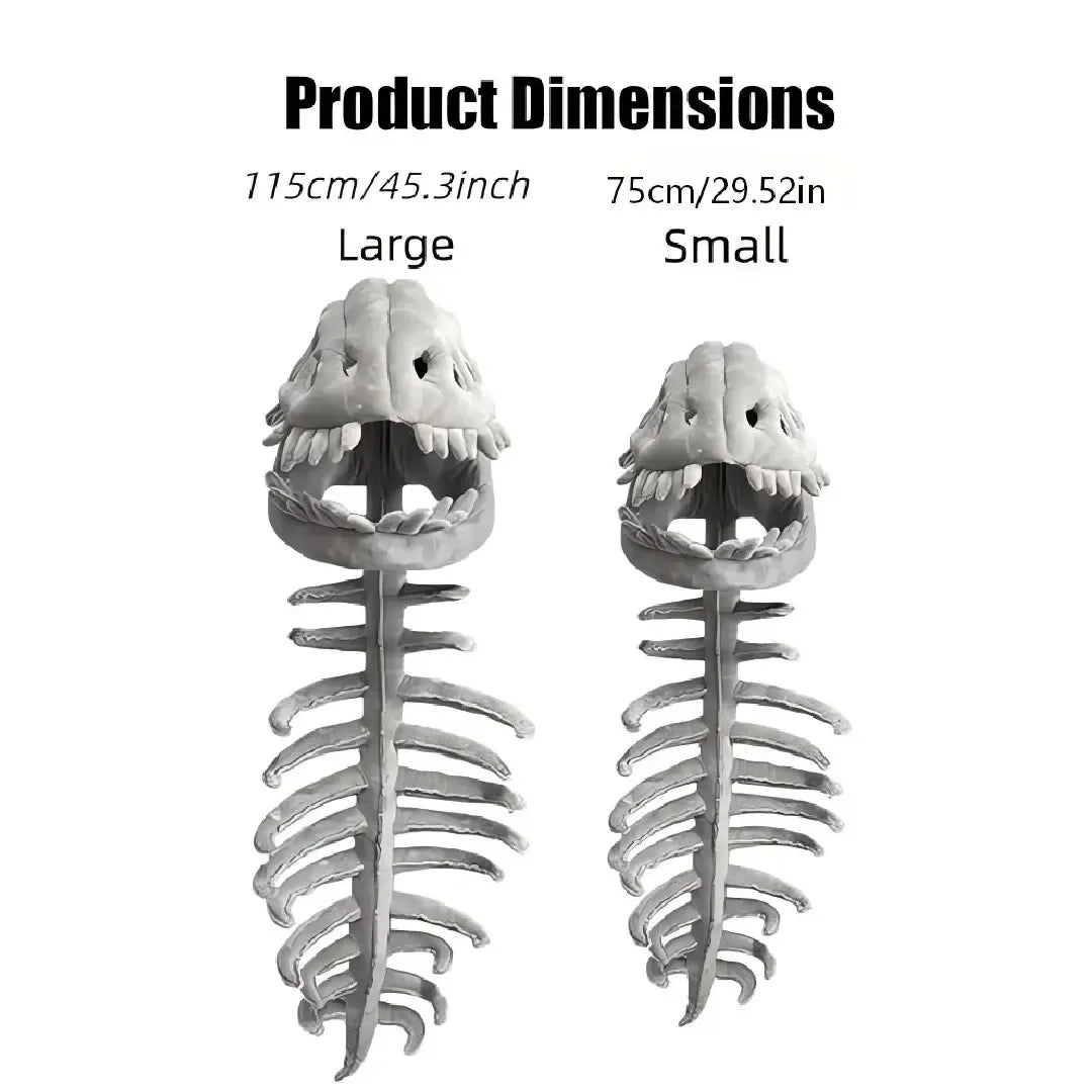 Dinosaur Skeleton Plush Costume | Wearable Soft Dino Dress-Up Outfit
