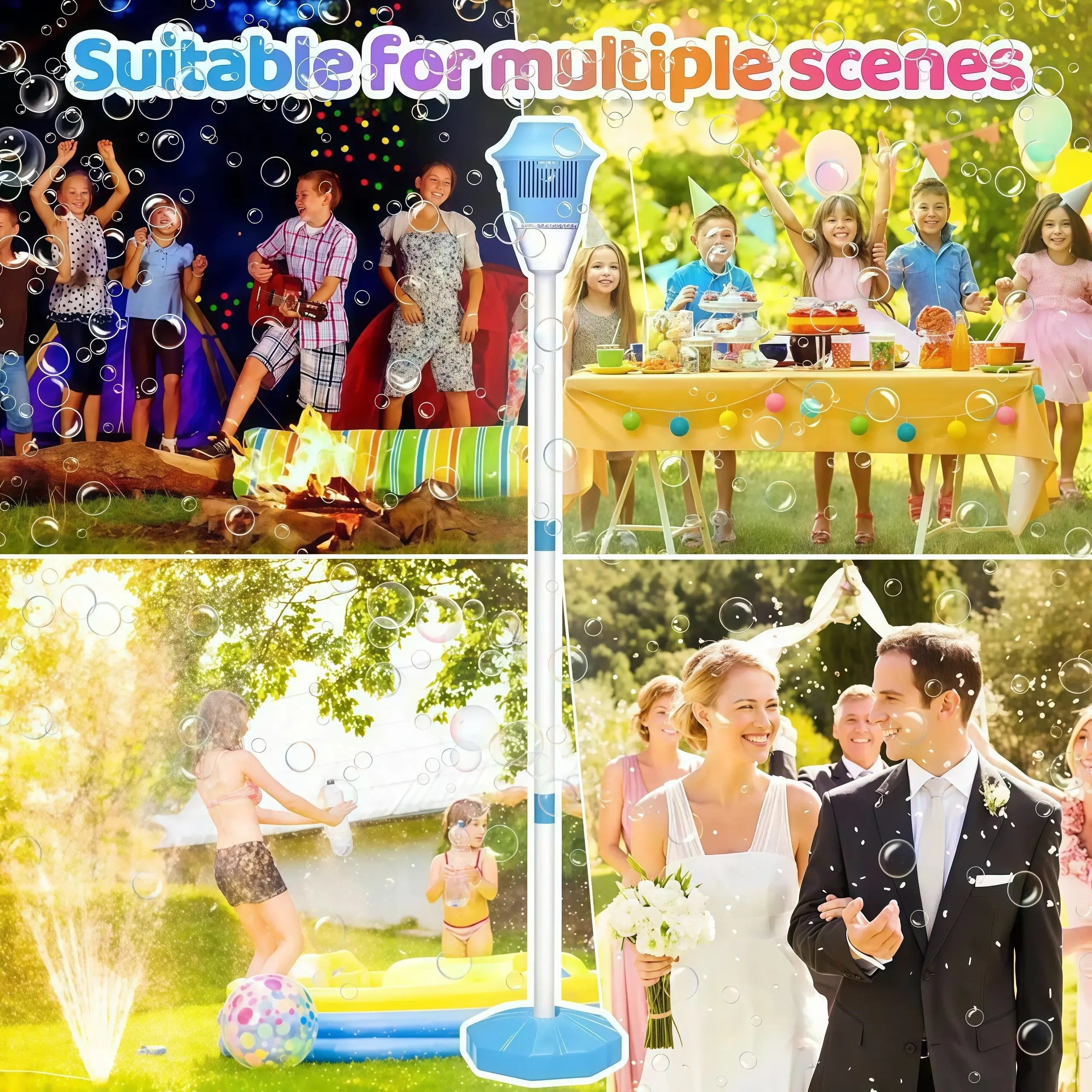 Automatic Bubble Toy – Color Bubble Blower for Outdoor Bubble Fun & Party Play