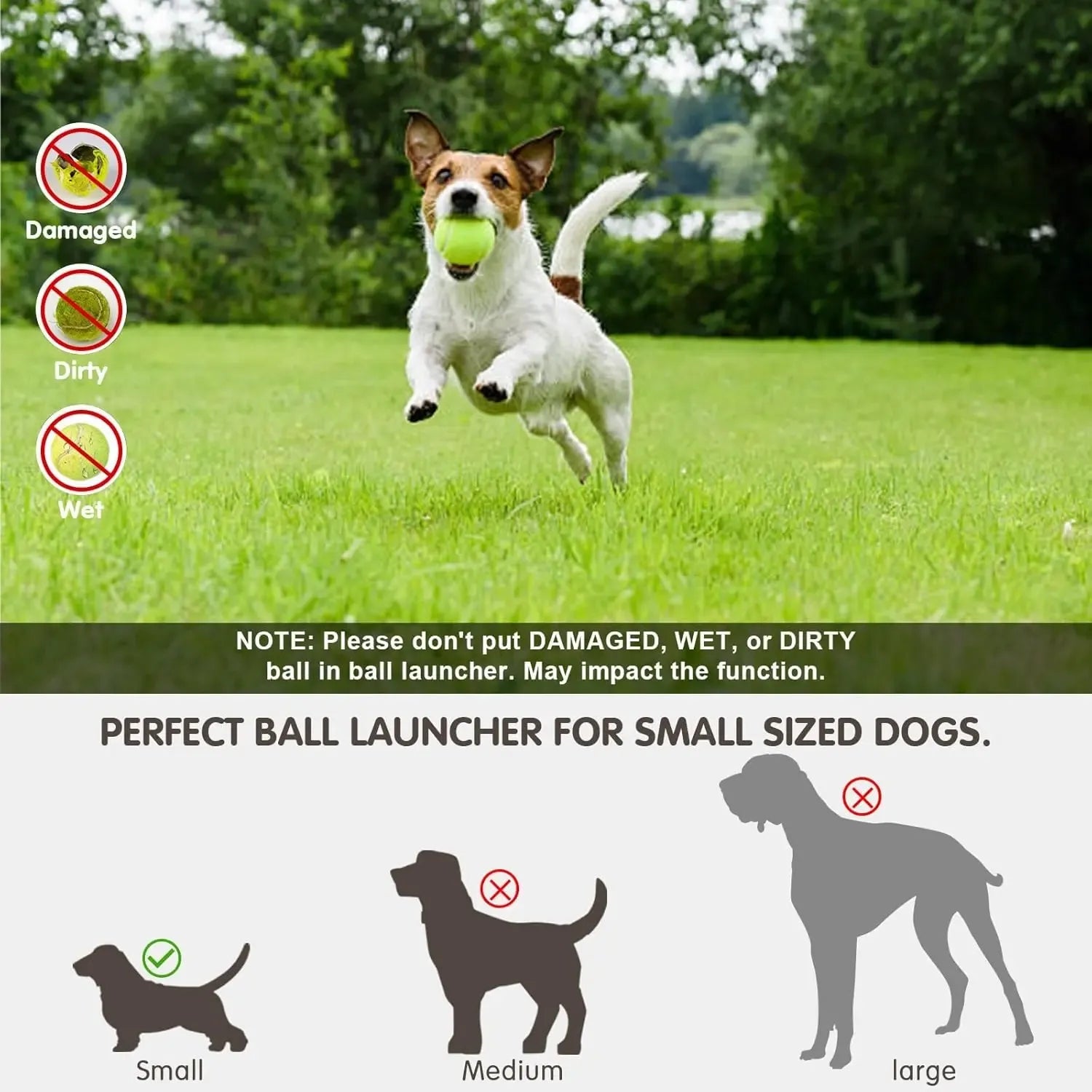 Interactive Fetch Play Machine | Adjustable Indoor | Outdoor Pet Activity Toy with 3 Tennis Balls