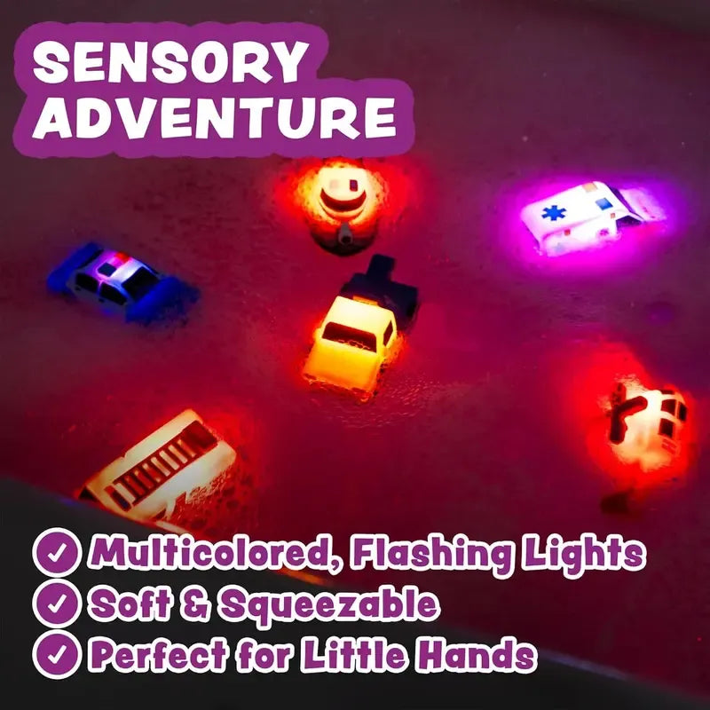 Water Play Vehicle Toy Set – Color Glow Floating Vehicle Collection for Bath & Sensory Activities (6/12 Pack)