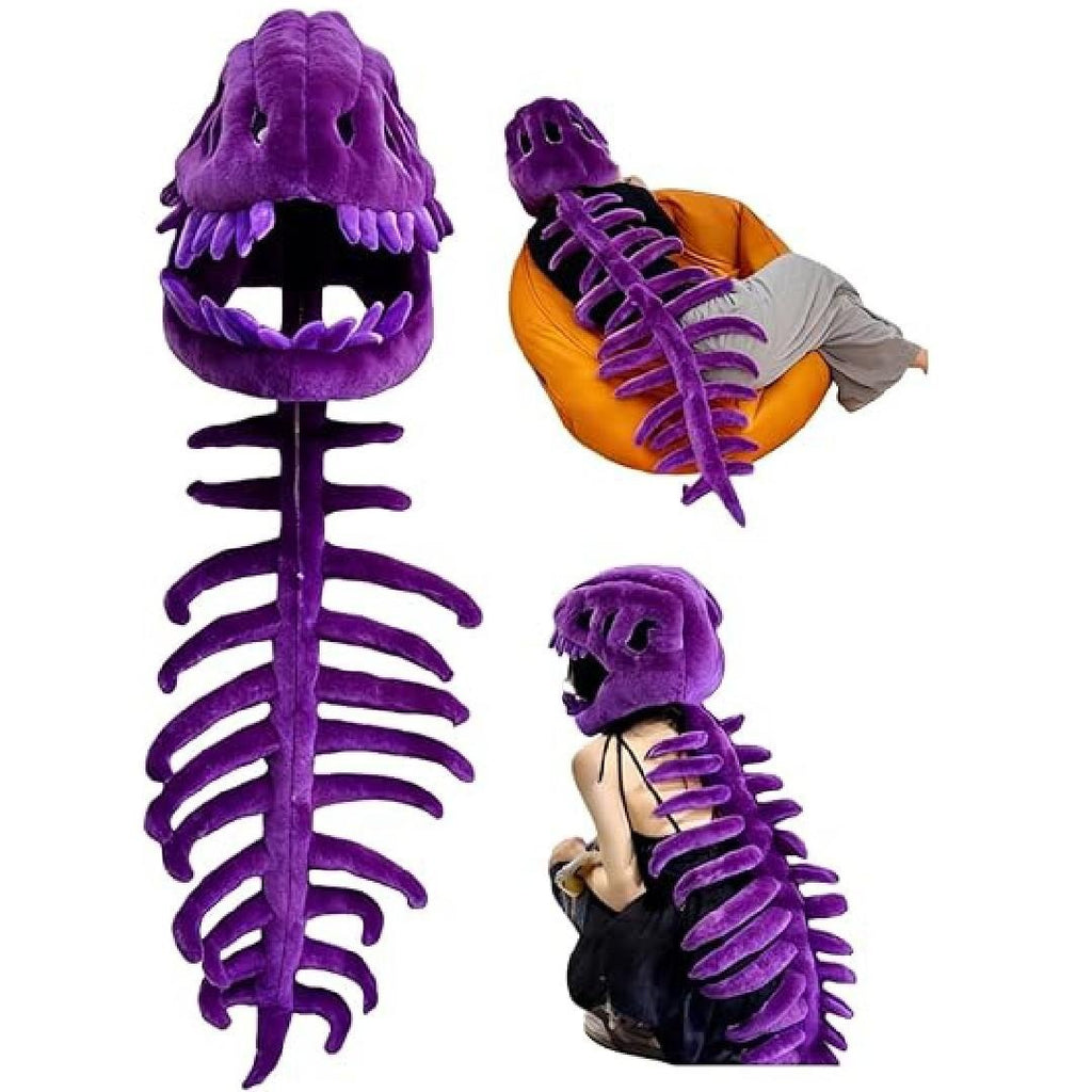 Dinosaur Skeleton Plush Costume | Wearable Soft Dino Dress-Up Outfit