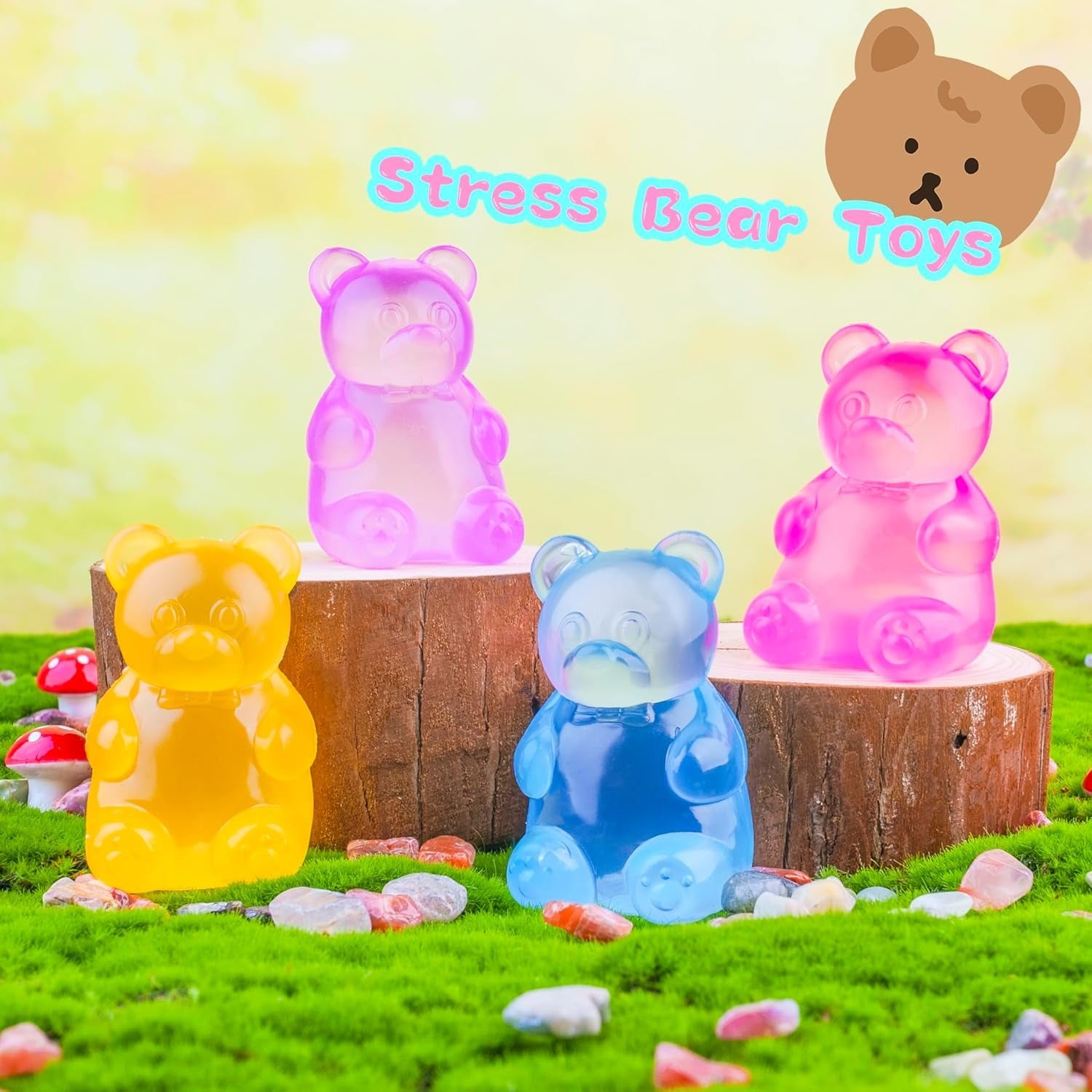 Cute Bear Maltose Squishy Toy – Slow Rising Stress Relief Squeeze Toy for Kids & Adults