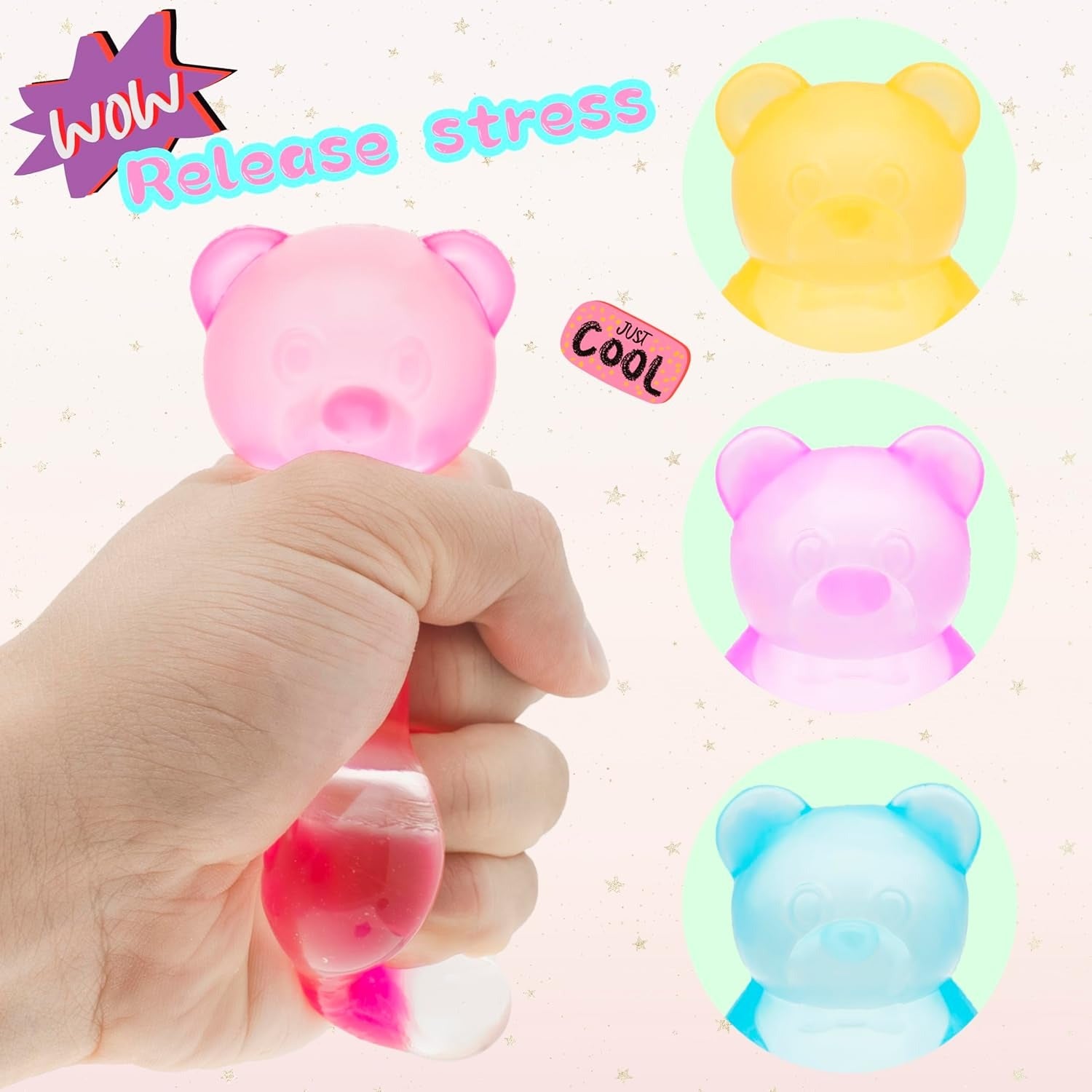 Cute Bear Maltose Squishy Toy – Slow Rising Stress Relief Squeeze Toy for Kids & Adults