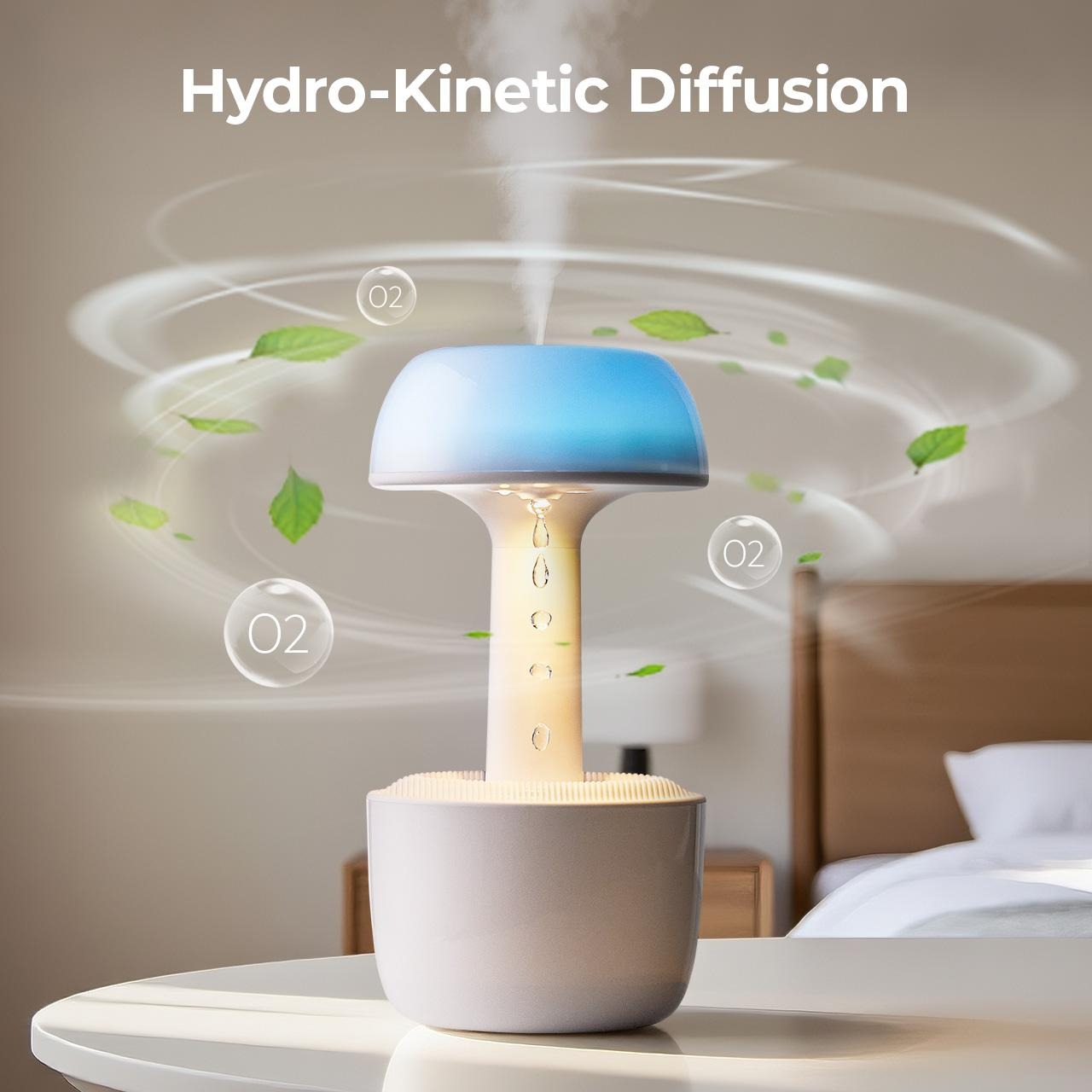 Cozy Mushroom Mist Diffuser | Aesthetic Home Atmosphere Gadget | Ambient Desktop Decor