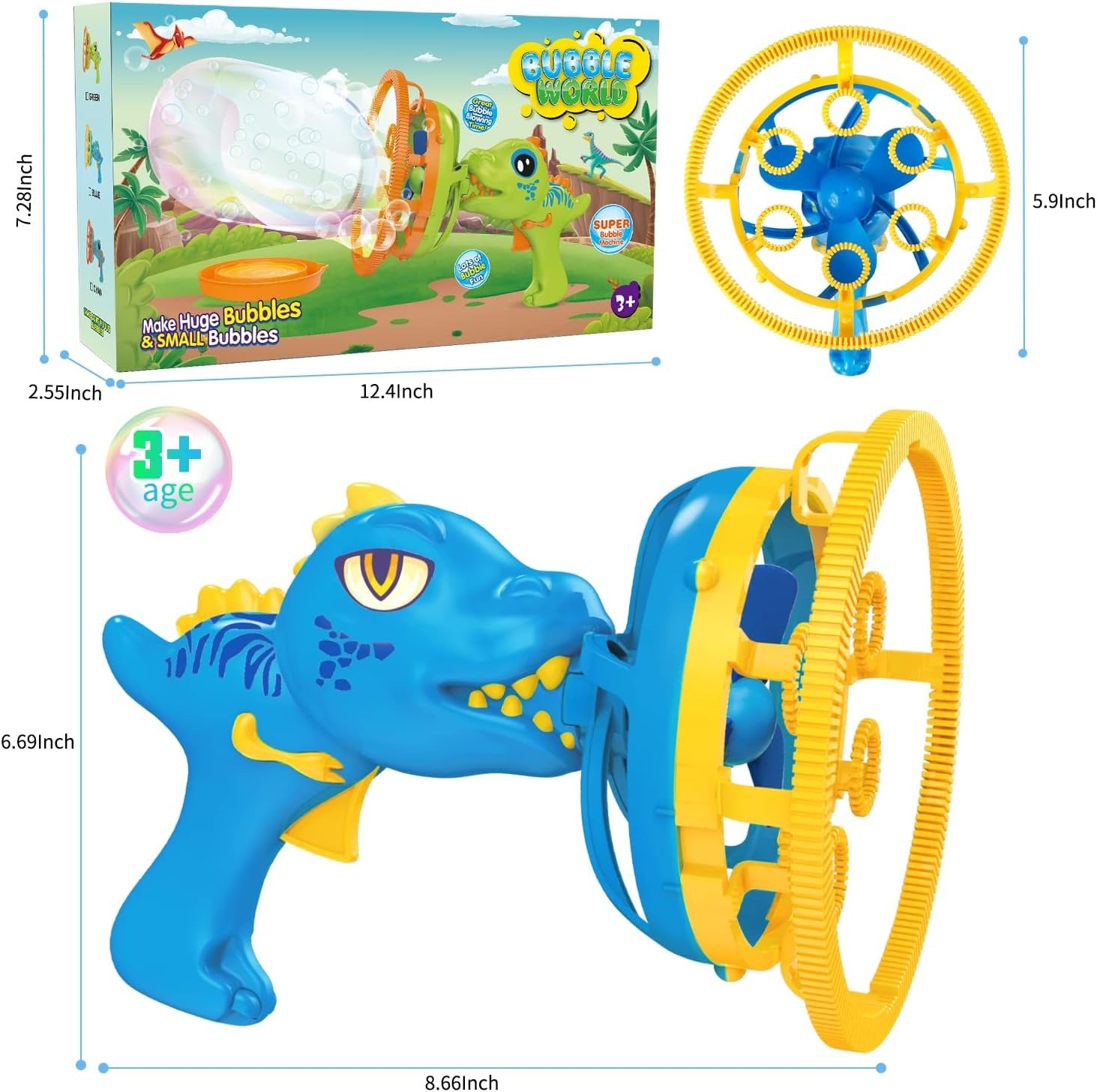 Dinosaur Bubble Adventure Maker – Automatic Bubble Toy | Outdoor Bubble Fun | Colorful Bubble Play Set