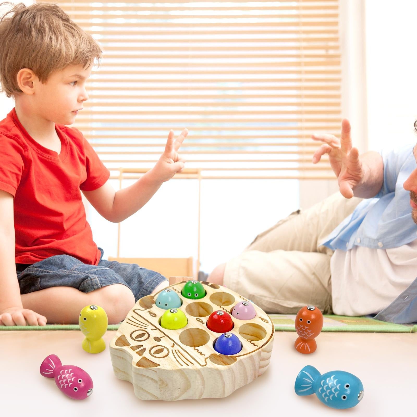 Montessori Magnetic Fishing Toy for Kids – Wooden Learning Toy for Toddlers (Fine Motor Skills & Early Education)