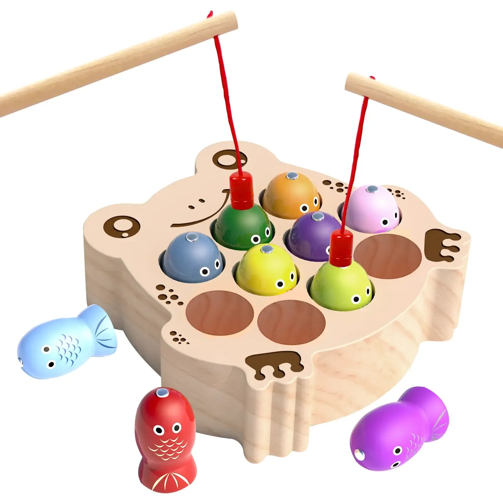 Montessori Magnetic Fishing Toy for Kids – Wooden Learning Toy for Toddlers (Fine Motor Skills & Early Education)