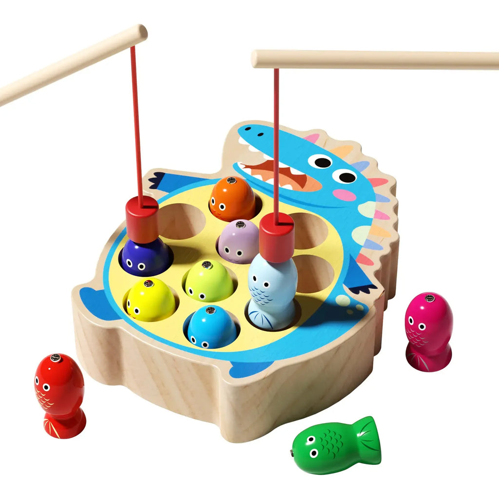 Montessori Magnetic Fishing Toy for Kids – Wooden Learning Toy for Toddlers (Fine Motor Skills & Early Education)