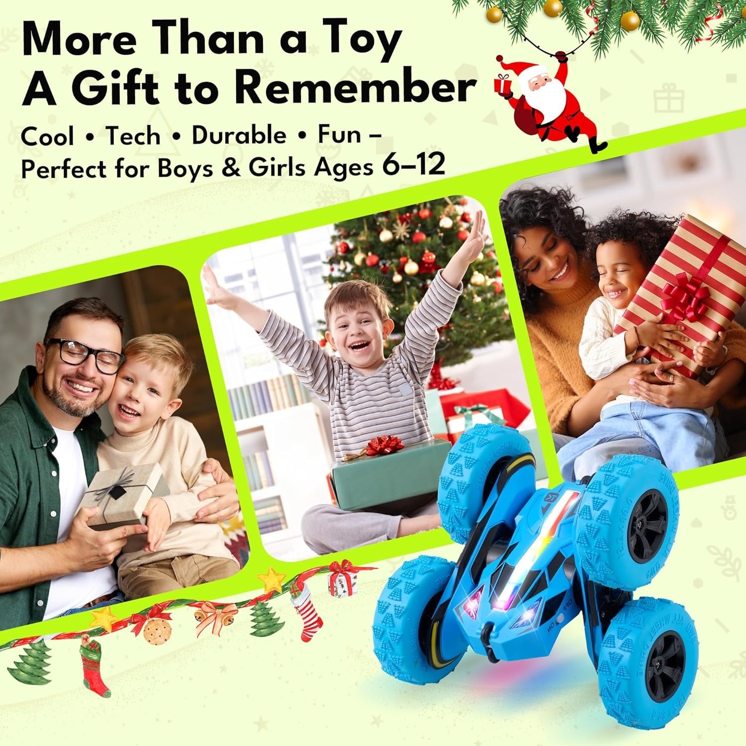 360° Flip Remote Control Stunt Car | Double-Sided Action Vehicle | Colorful Motion Light Effects