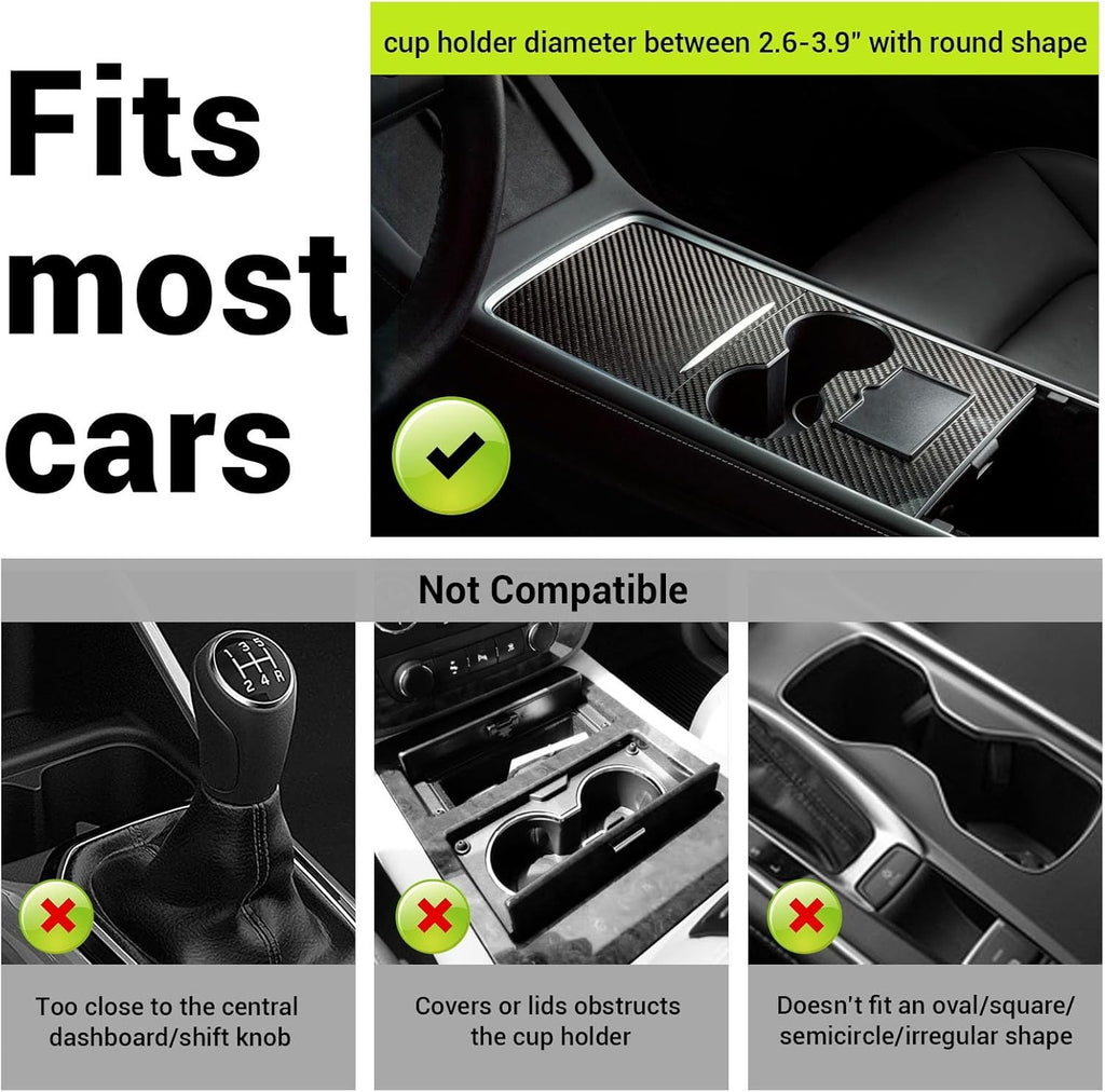 2-in-1 Car Cup Holder Organizer Tray | Adjustable Multi-Function Vehicle Storage Table