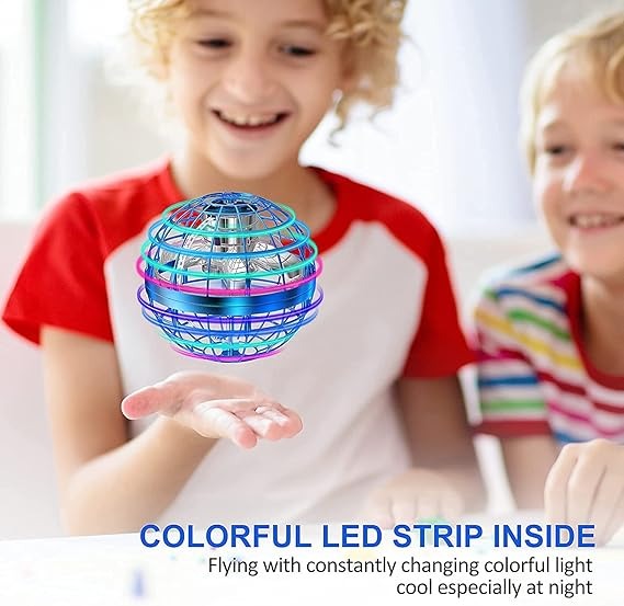 Flying Orb Ball Toy – LED Hover Boomerang Spinner, Hand-Controlled Drone Ball for Indoor & Outdoor Fun