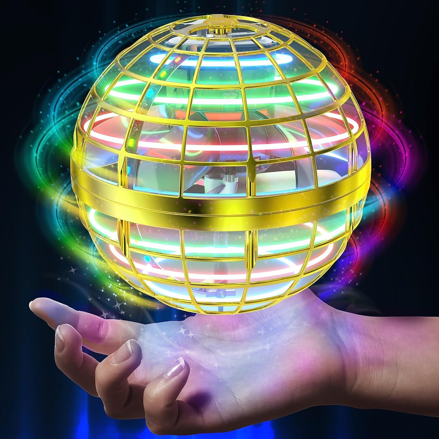 Flying Orb Ball Toy – LED Hover Boomerang Spinner, Hand-Controlled Drone Ball for Indoor & Outdoor Fun