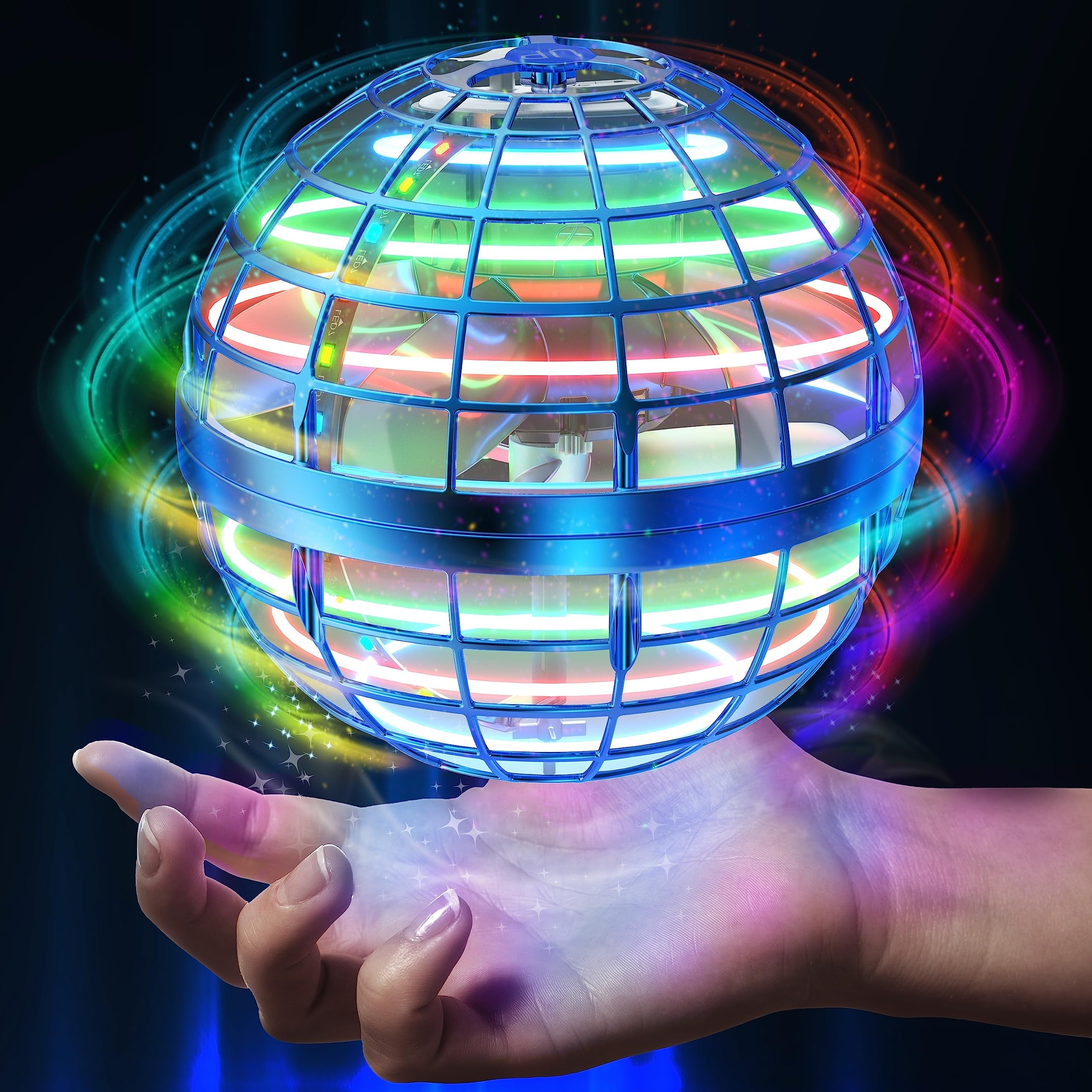 Flying Orb Ball Toy – LED Hover Boomerang Spinner, Hand-Controlled Drone Ball for Indoor & Outdoor Fun