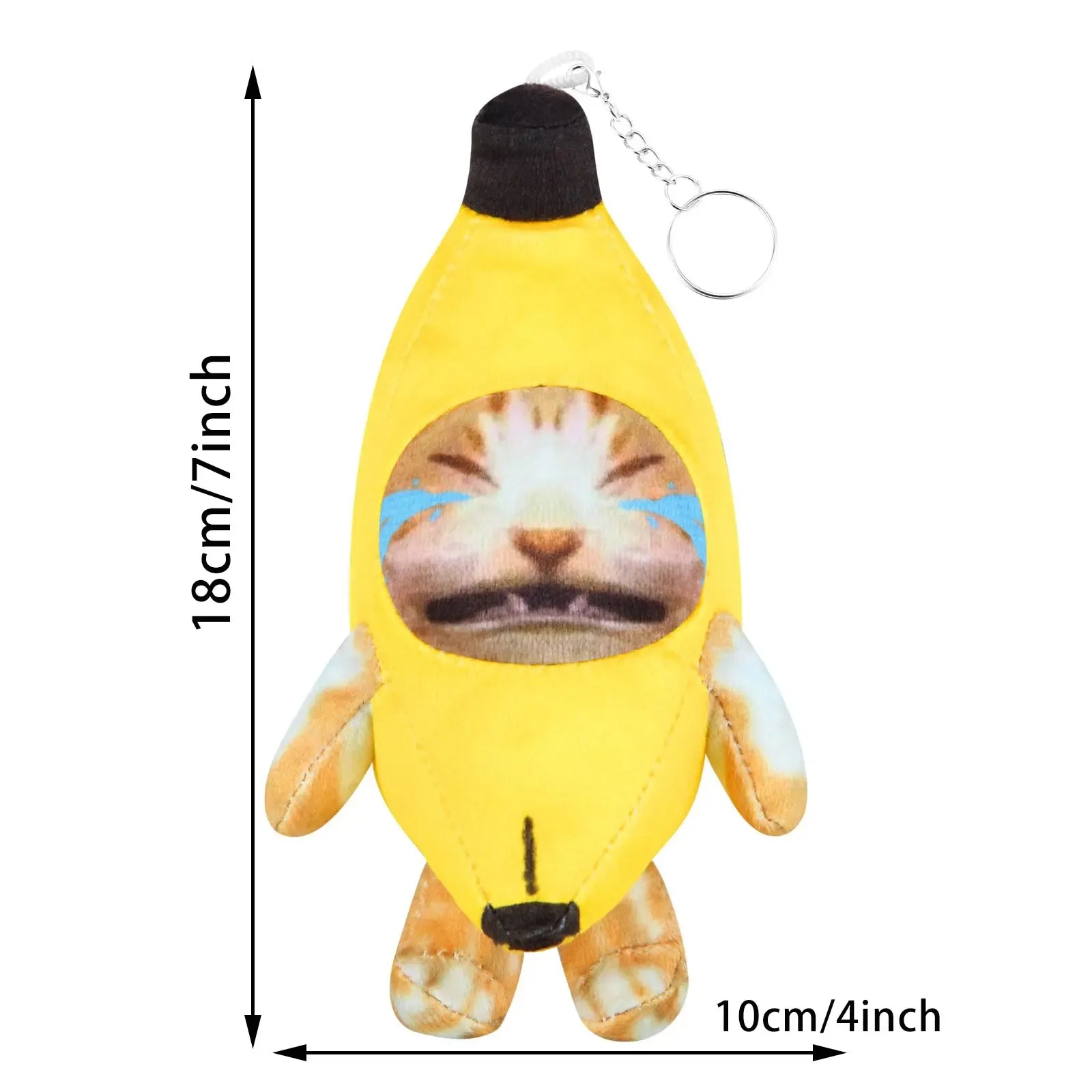 Cute Cat Plush Accessory – Cozy Decorative Plush | Funny Aesthetic Bag Charm | Soft Desk Companion