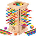 Wooden Color Stick Balance Tower Game – Interactive Skill & Strategy Tabletop Activity Set