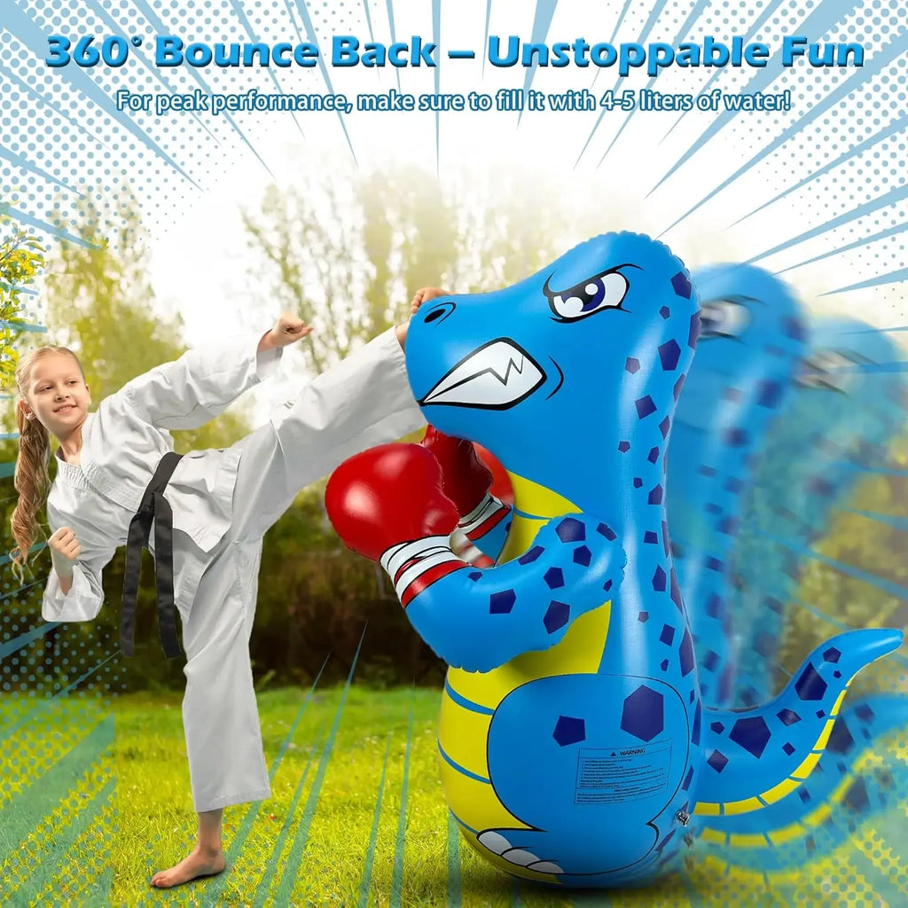 Inflatable Dinosaur Activity Buddy | Bounce-Back Motion Toy | Indoor | Outdoor Energy Play