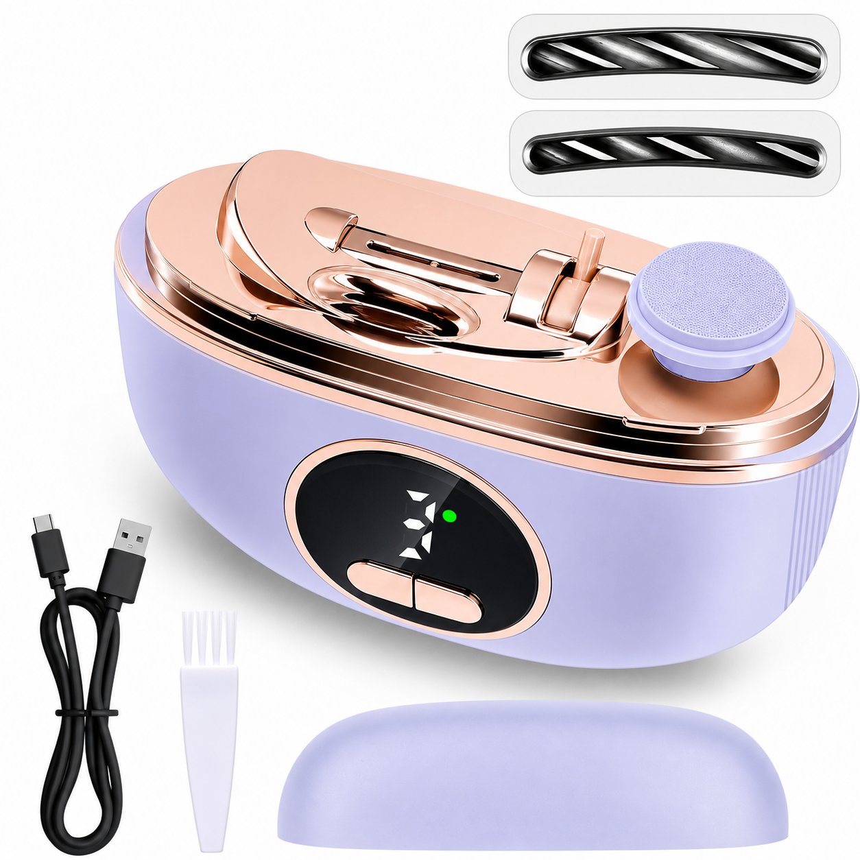 Electric Nail Clipper | Rechargeable Dual-Slot Nail Trimmer