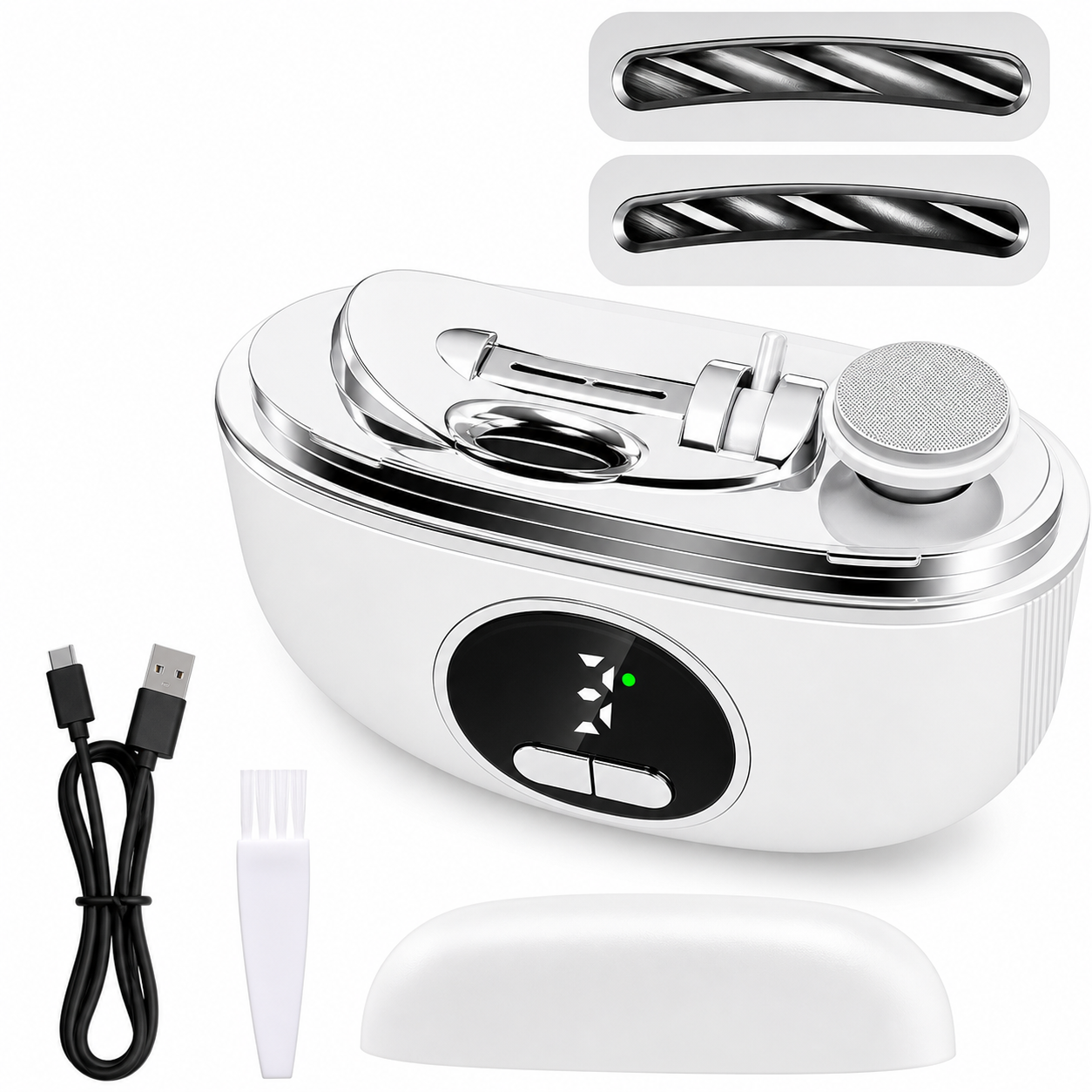 Electric Nail Clipper | Rechargeable Dual-Slot Nail Trimmer