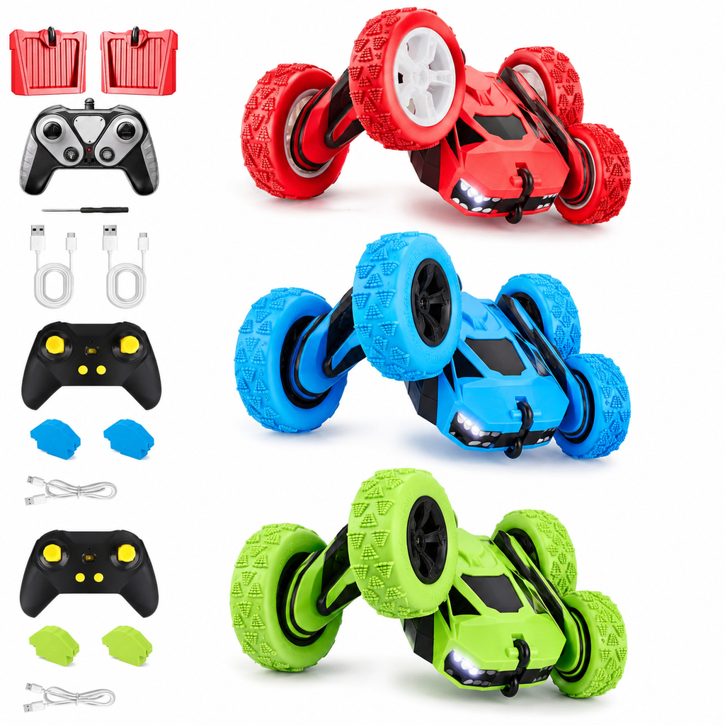 360° Flip Remote Control Stunt Car | Double-Sided Action Vehicle | Colorful Motion Light Effects